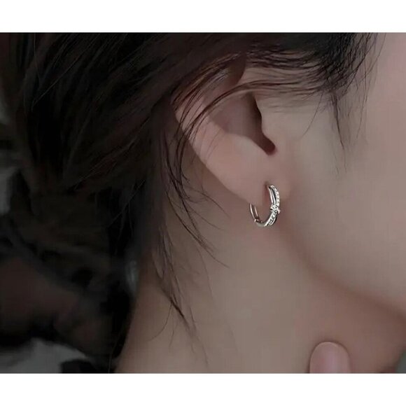 Sterling Silver Bow Earrings - Picture 3 of 3